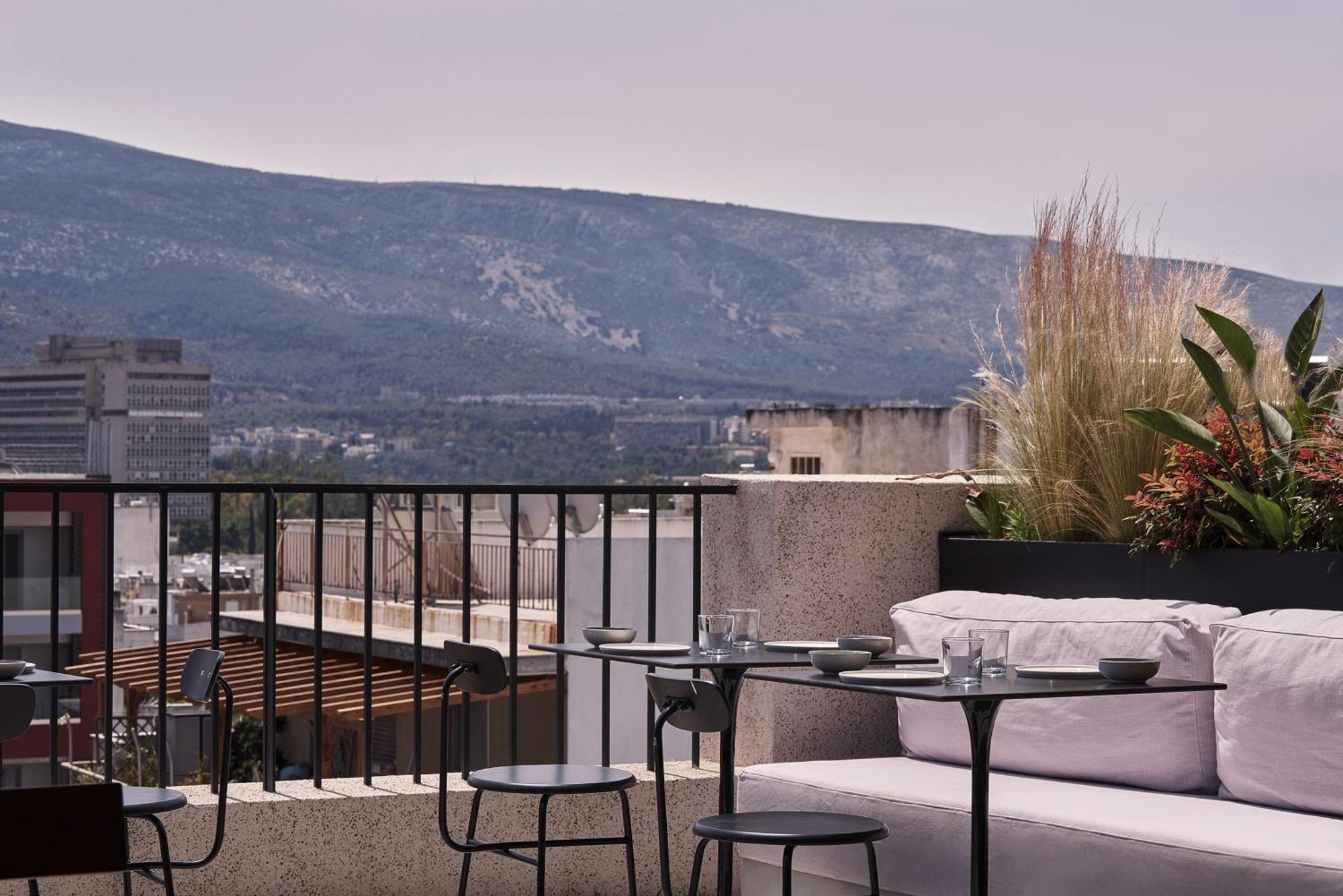 The Newel Psychiko Hotell Athen Eksteriør bilde View from the rooftop